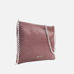 Bolso manos libres deniz de cuero para mujer - Vino