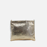 Bolso manos libres deniz de cuero para mujer - Oro