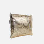 Bolso manos libres deniz de cuero para mujer - Oro