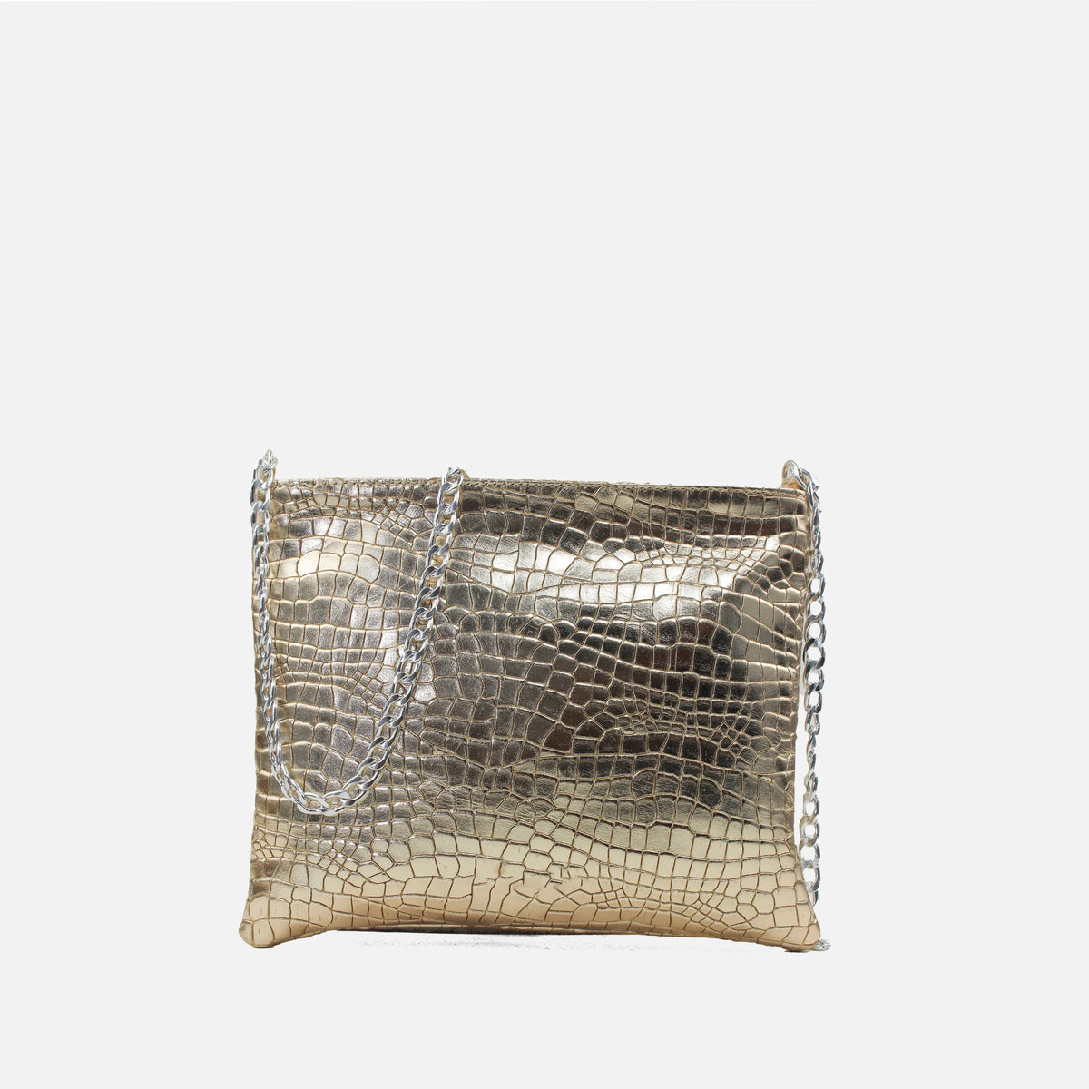 Bolso manos libres deniz de cuero para mujer - Oro