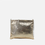 Bolso manos libres deniz de cuero para mujer - Oro