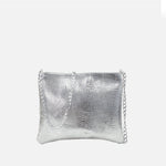 Bolso manos libres deniz de cuero para mujer - Plateado