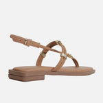 Sandalia plana lilia de sintético para mujer - Miel