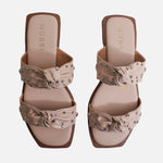 Sandalia plana maris de sintético para mujer - Nude