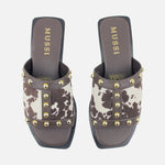 Sandalia plana betsy de sintético para mujer - Café