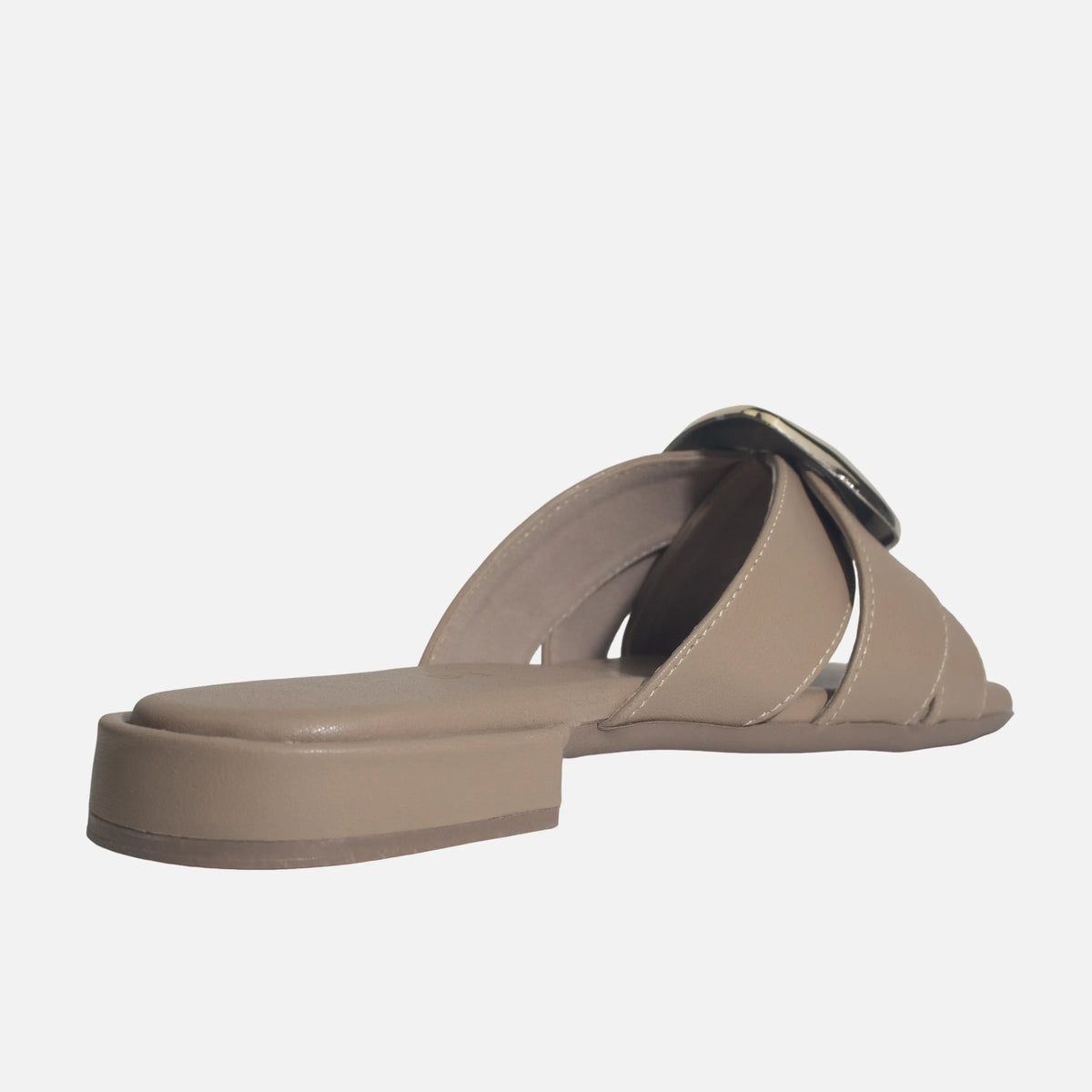 Sandalia plana kalina de sintético para mujer - Almendra