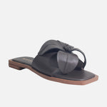 Sandalia plana liliah de sintético para mujer - Café