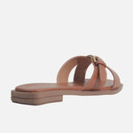 Sandalia plana bennet de sintético para mujer - Miel