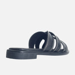 Sandalia plana tilda de sintético para mujer - Negro