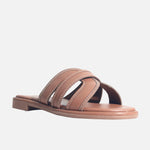 Sandalia plana tilda de sintético para mujer - Miel