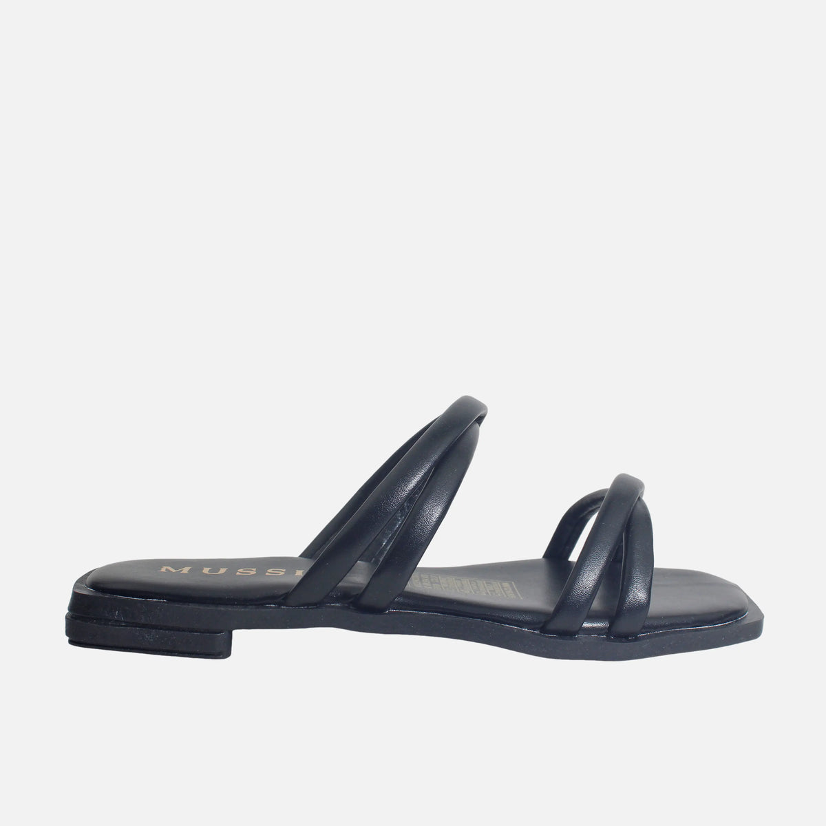 Sandalia plana rosel de sintético para mujer - Negro