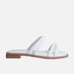 Sandalia plana rosel de sintético para mujer - Blanco