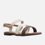 Sandalia plana aitana de sintético para mujer - Taupe