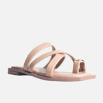 Sandalia plana stella de sintético para mujer - Almendra