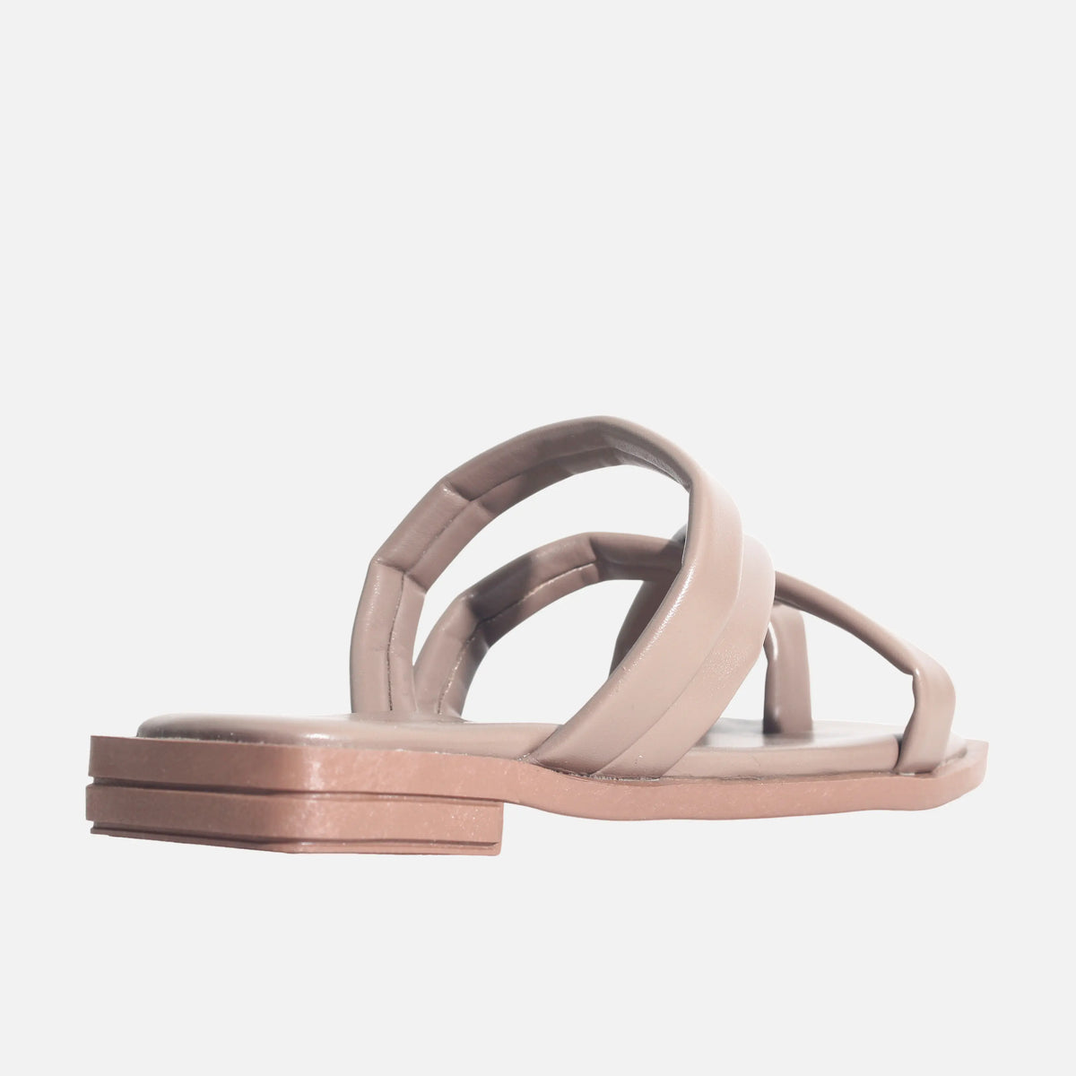 Sandalia plana stella de sintético para mujer - Taupe