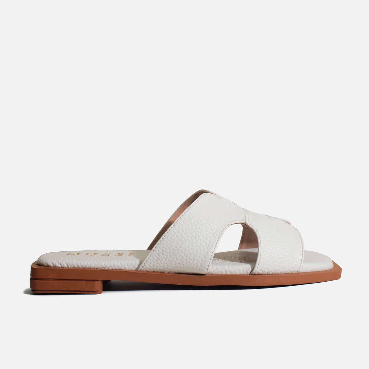 Sandalia plana idoia de sintético para mujer - Blanco