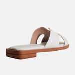 Sandalia plana idoia de sintético para mujer - Blanco