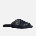 Sandalia plana cecilia de sintético para mujer - Negro