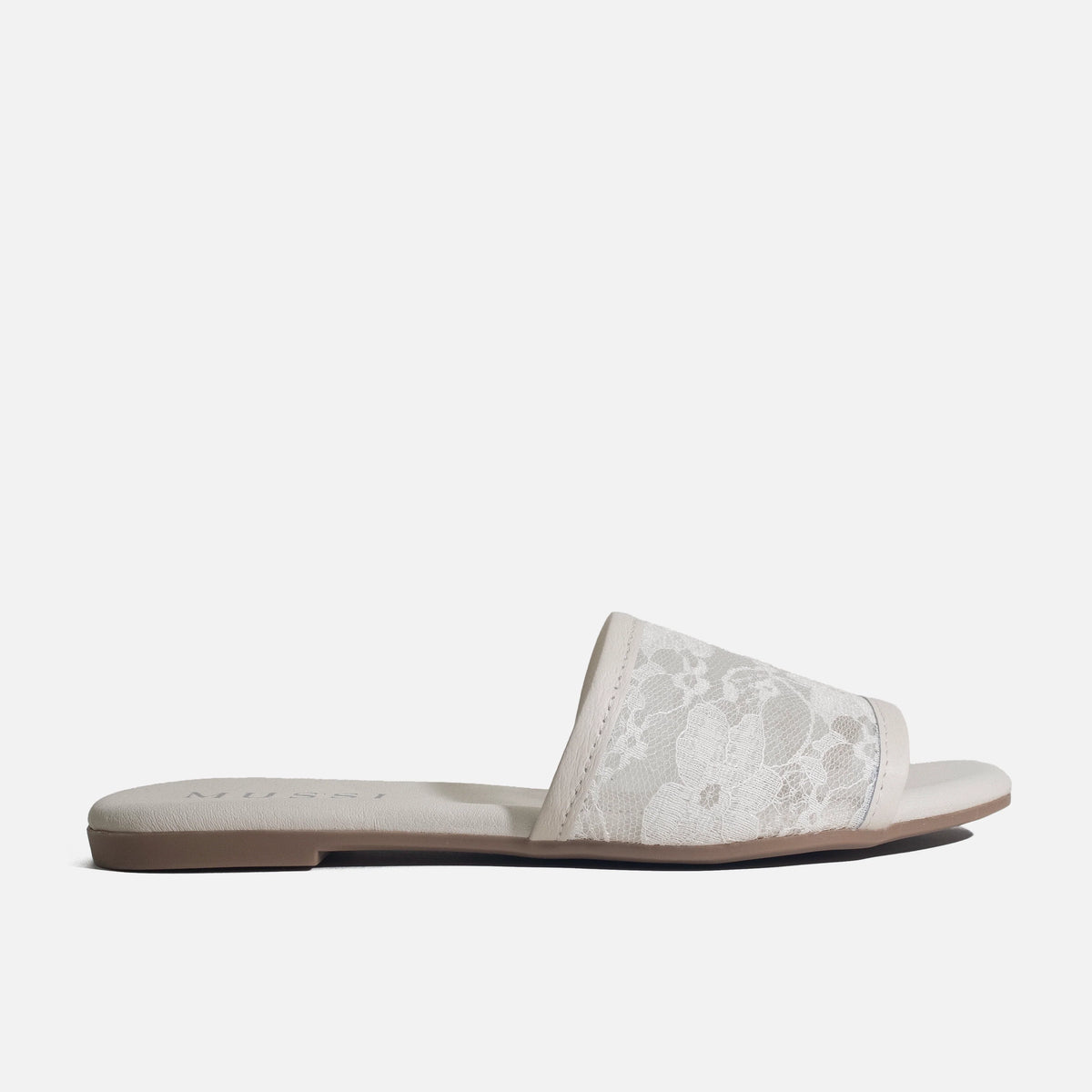 Sandalia plana cecilia de sintético para mujer - Hueso