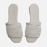 Sandalia plana cecilia de sintético para mujer - Hueso