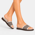 Sandalia plana ines de sintético para mujer - Hueso