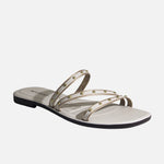 Sandalia plana camil de sintético para mujer - Beige