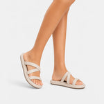 Sandalia flatform lorien de sintético para mujer - Beige