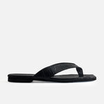 Sandalia plana gardenia de sintético para mujer - Negro