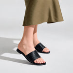 Sandalia plana gerbera de sintético para mujer - Negro