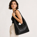 Cartera gabriela de cuero para mujer - Negro