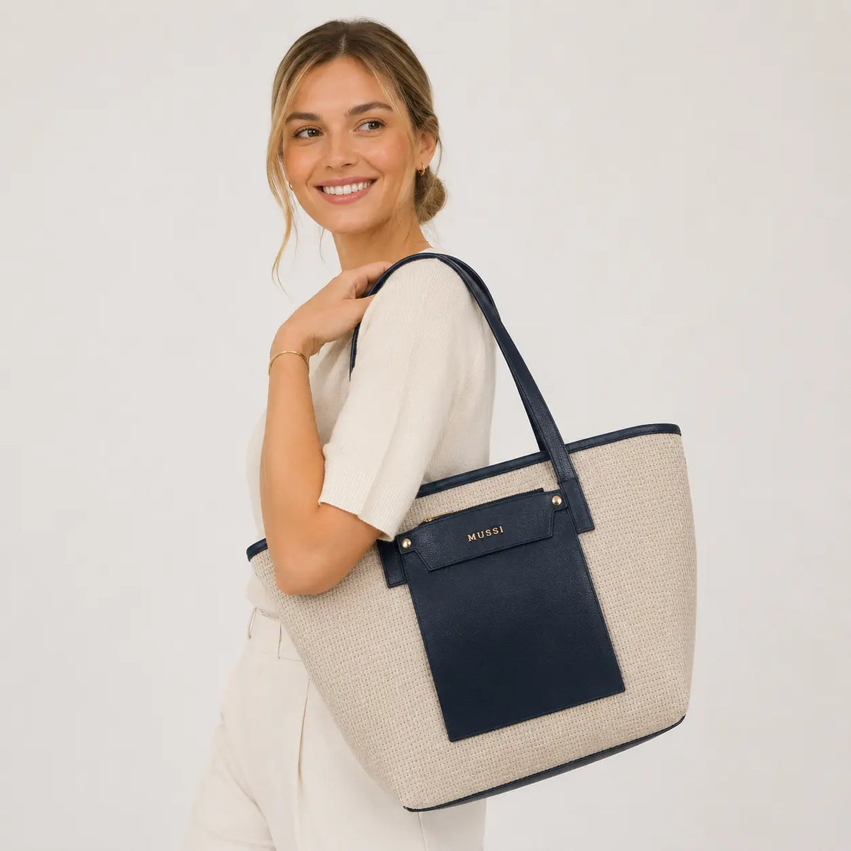 Cartera noelia de cuero para mujer - Negro