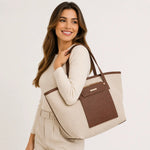 Cartera noelia de cuero para mujer - Miel