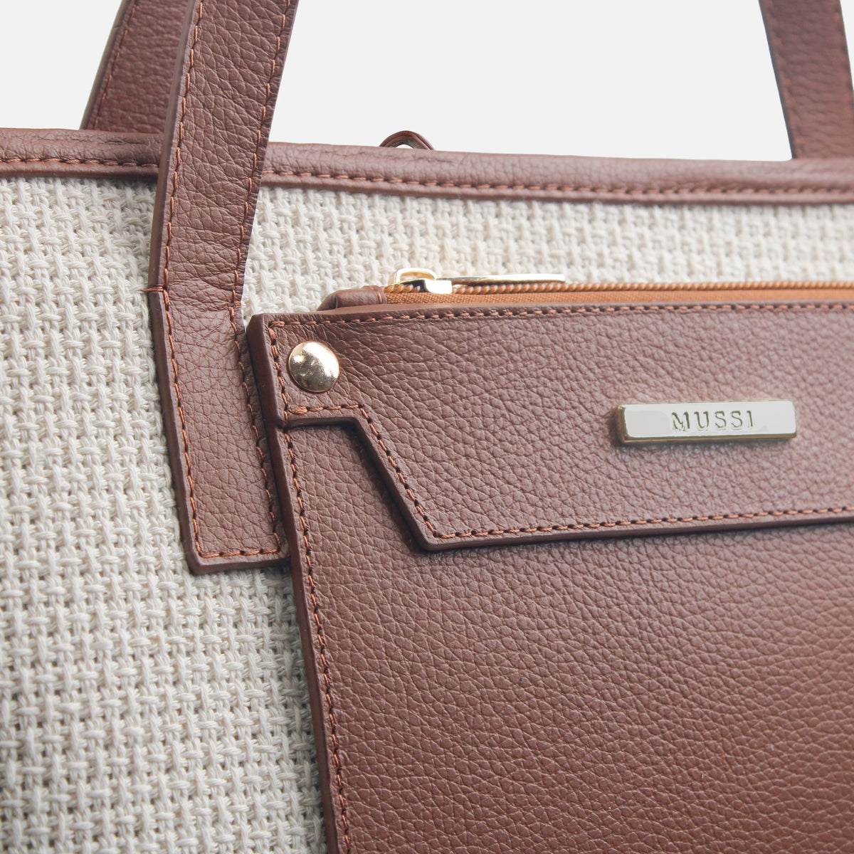 Cartera noelia de cuero para mujer - Miel