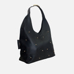 Cartera virginia de cuero para mujer - Negro