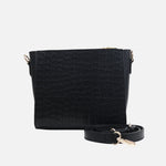 Bolso manos libres nicoletta de cuero para mujer - Negro
