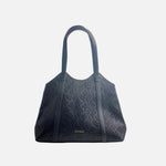 Cartera lurel de cuero para mujer - Negro