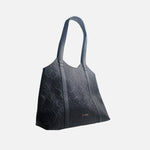 Cartera lurel de cuero para mujer - Negro