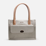 Cartera melisa de cuero para mujer - Hueso