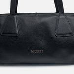 Cartera faisan de cuero para mujer - Negro