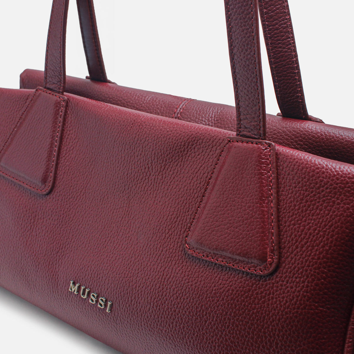 Cartera faisan de cuero para mujer - Vino