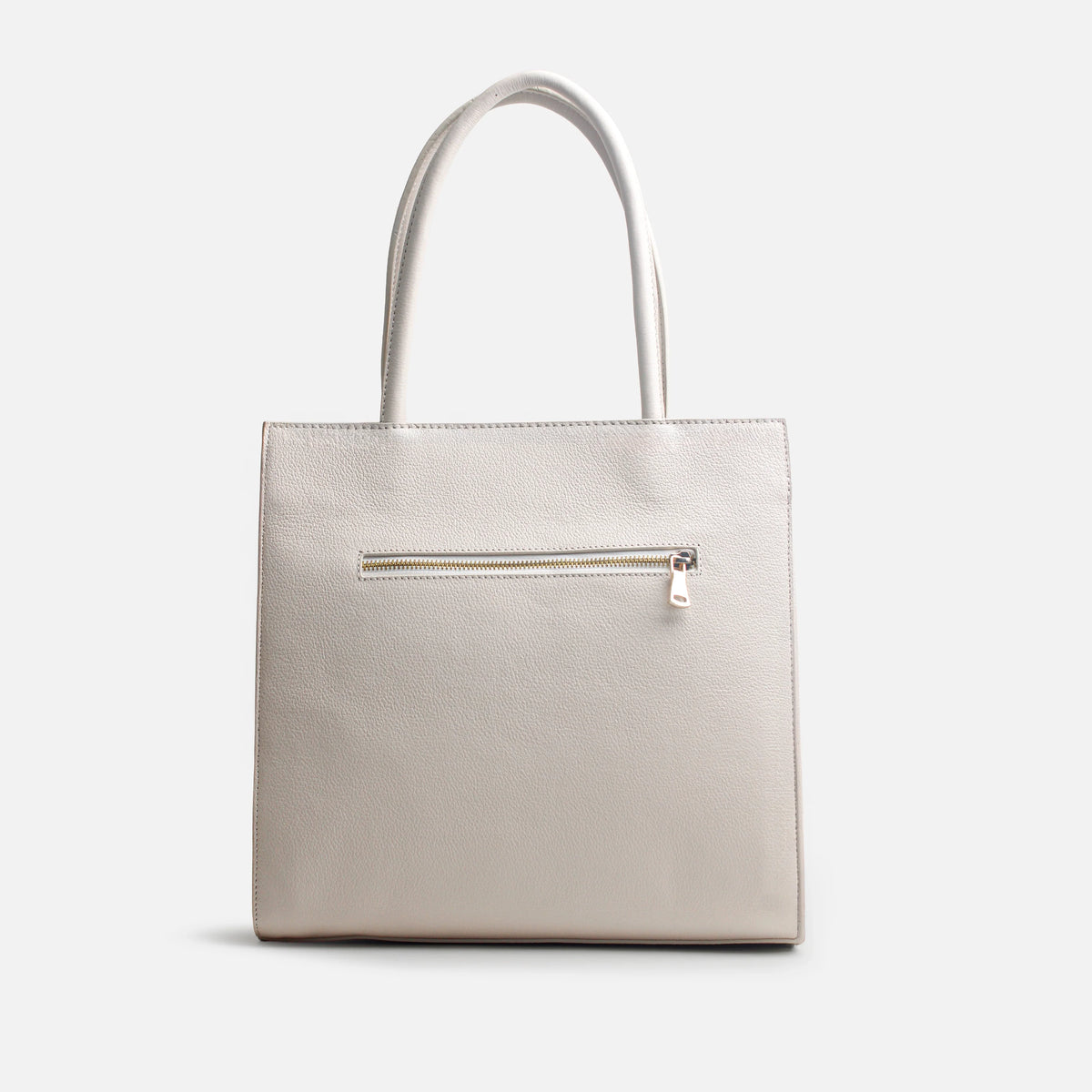 Cartera solana de cuero para mujer - Hueso