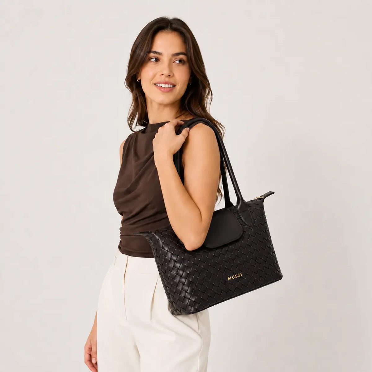 Cartera coralia de sintético para mujer - Café