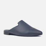 Zueco plano catalina de sintético para mujer - Negro