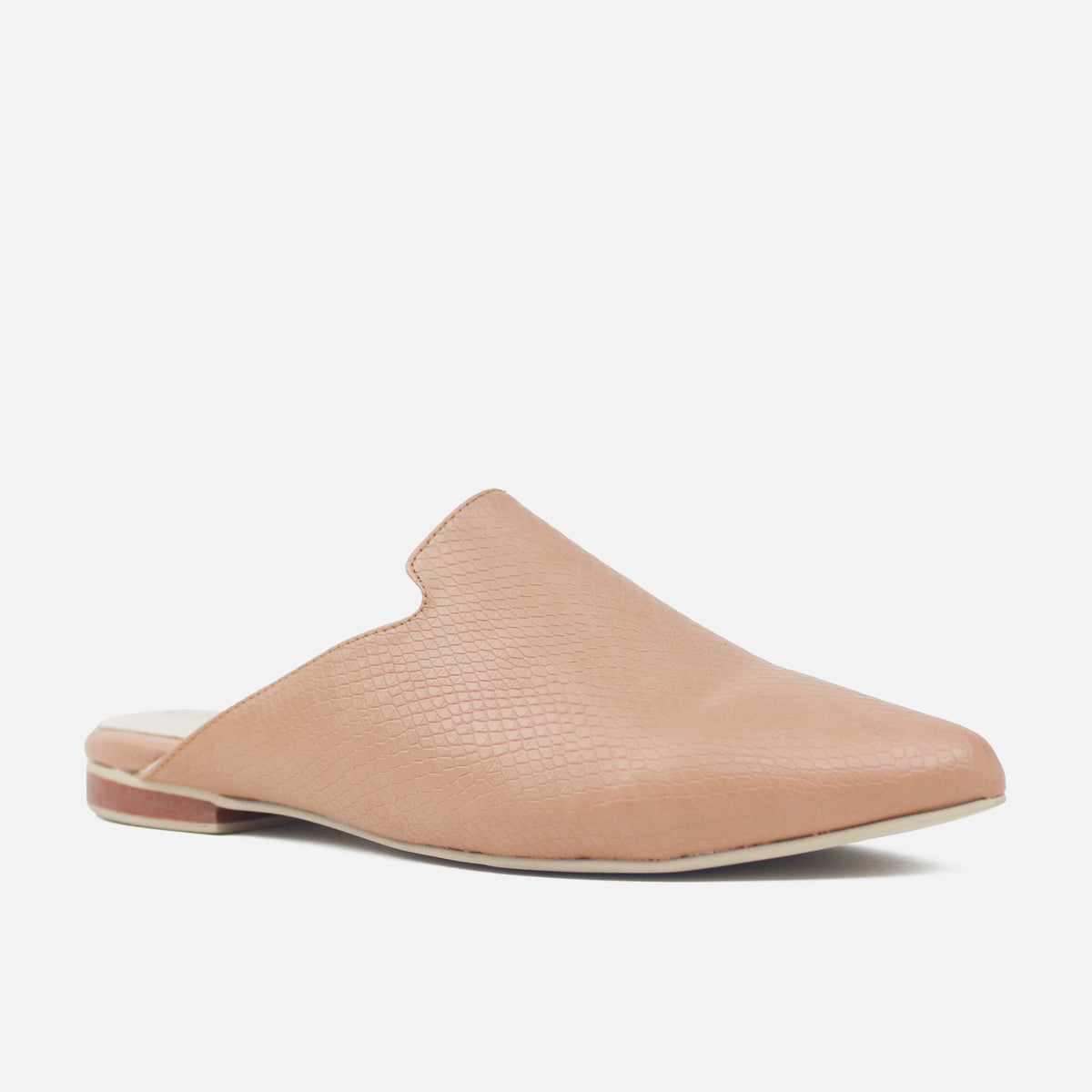 Zueco plano catalina de sintético para mujer - Miel