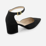 Tacones ersa de textil para mujer - Negro