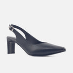 Tacones antilen de cuero para mujer - Negro