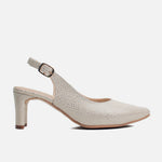 Tacones antilen de cuero para mujer - Perla