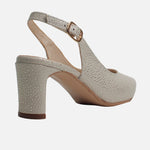 Tacones antilen de cuero para mujer - Perla