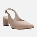 Tacones antilen de cuero para mujer - Nude