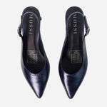 Tacones antilen de cuero para mujer - Azul